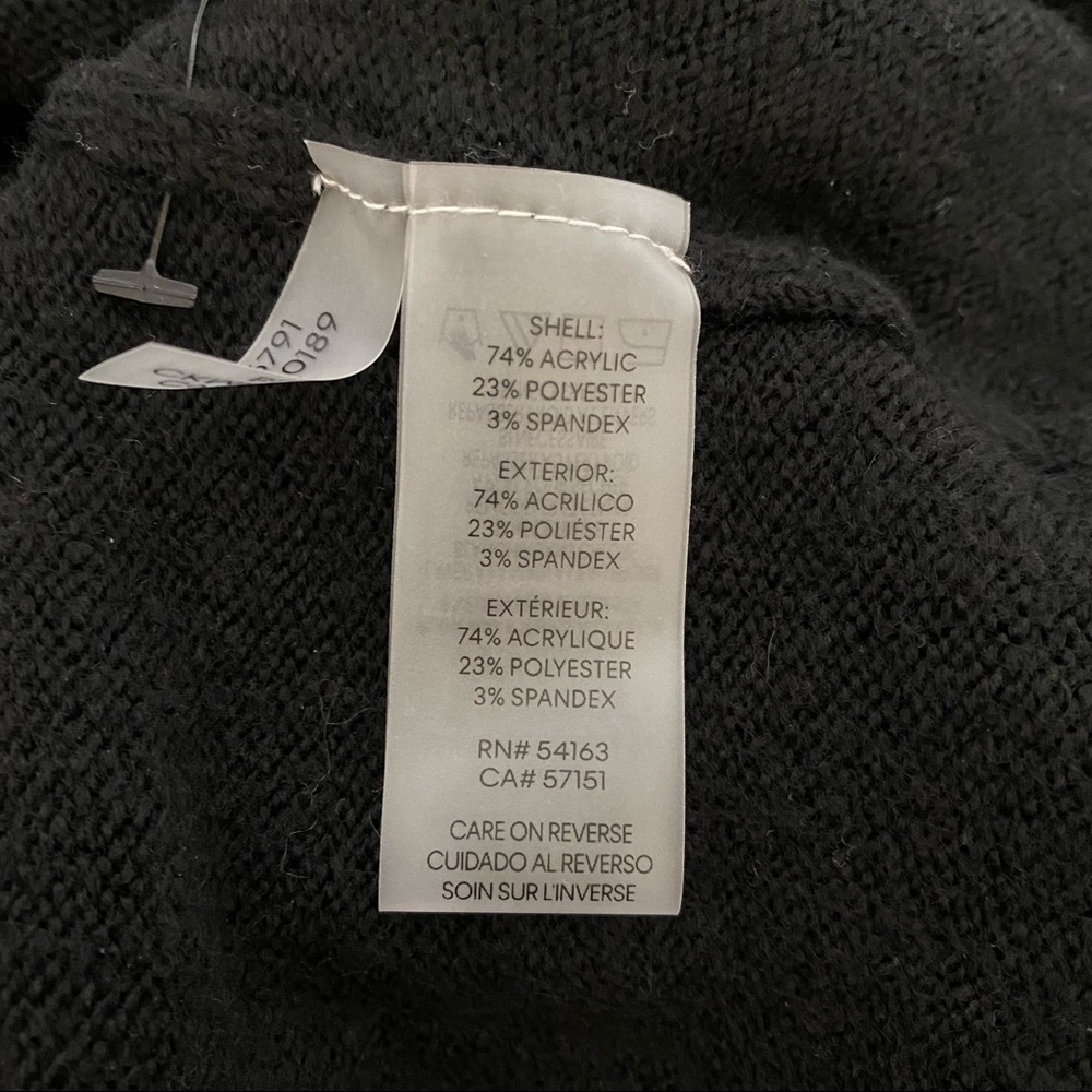 Calvin Klein Button-Detail Crewneck Sweater in Black Size XS NWT - Picture 11 of 12
